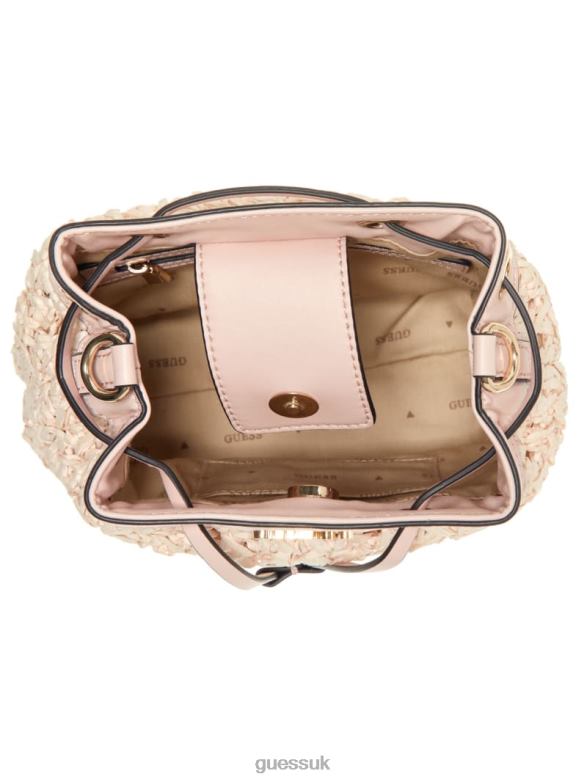 GUESS Women Liguria Crochet Straw Bucket Bag Dip Dye Bags V28V62960