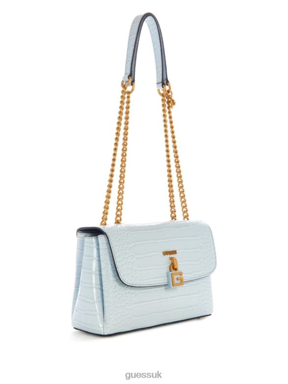GUESS Women Montreal Faux-Crocodile Convertible Crossbody Ice Bags V28V62827