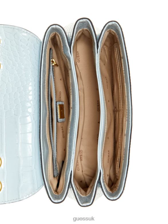 GUESS Women Montreal Faux-Crocodile Convertible Crossbody Ice Bags V28V62827