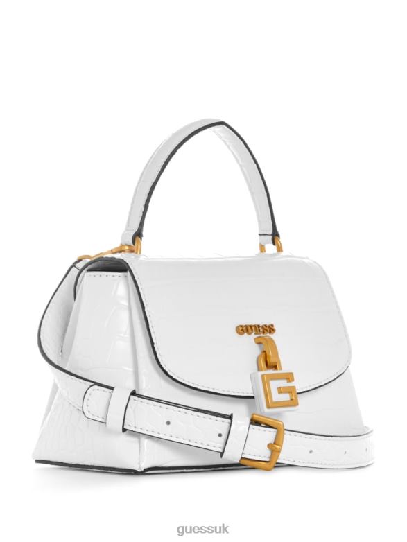 GUESS Women Montreal Faux-Crocodile Mini Crossbody White Multi Bags V28V62869