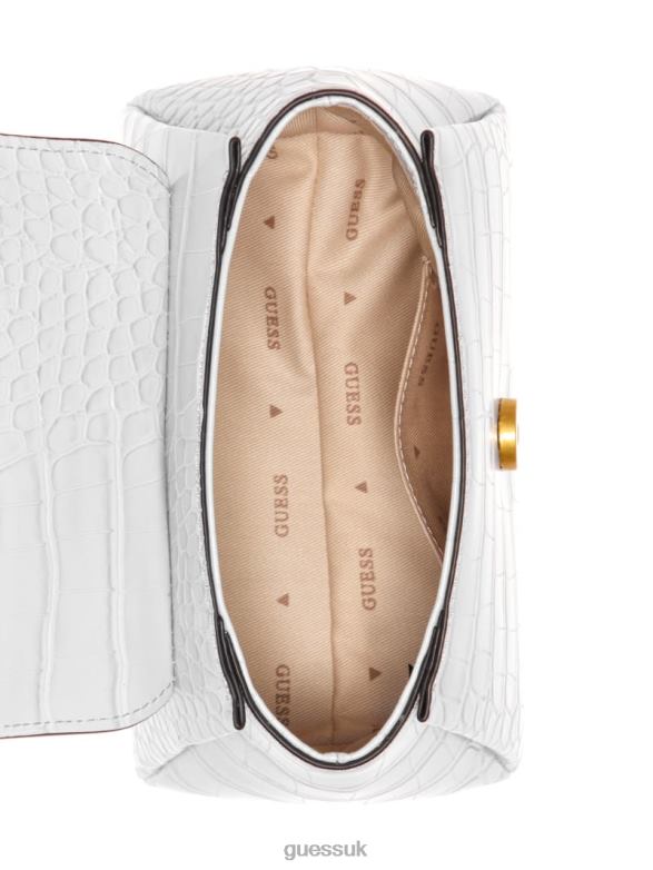 GUESS Women Montreal Faux-Crocodile Mini Crossbody White Multi Bags V28V62869