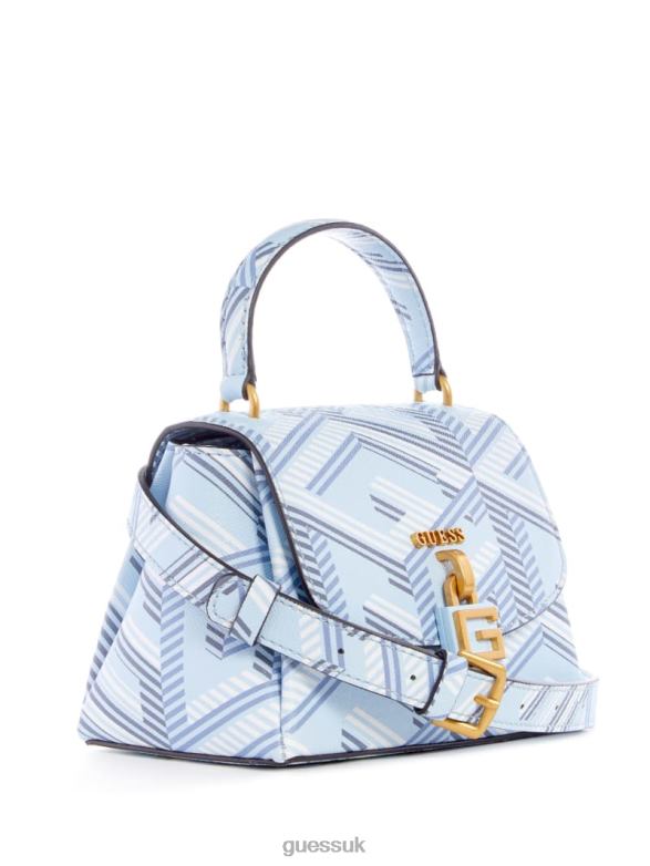 GUESS Women Montreal G Cube Mini Crossbody Ice Blue Logo Bags V28V62774