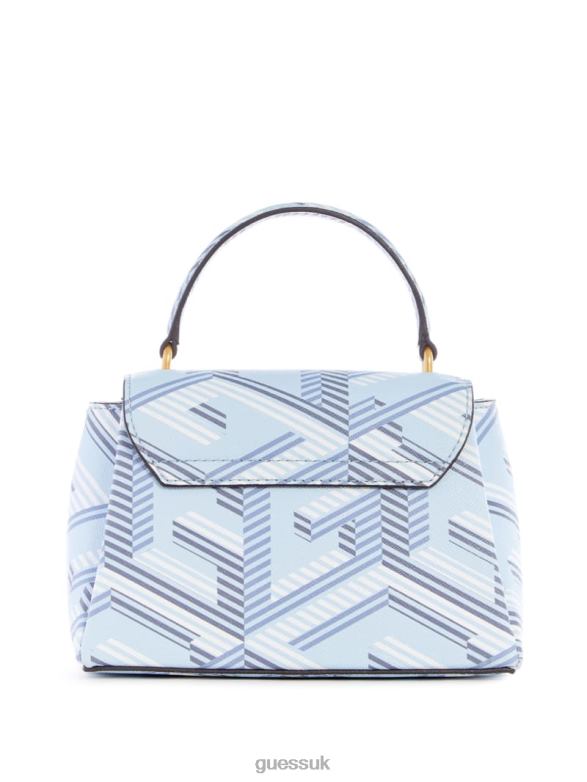 GUESS Women Montreal G Cube Mini Crossbody Ice Blue Logo Bags V28V62774