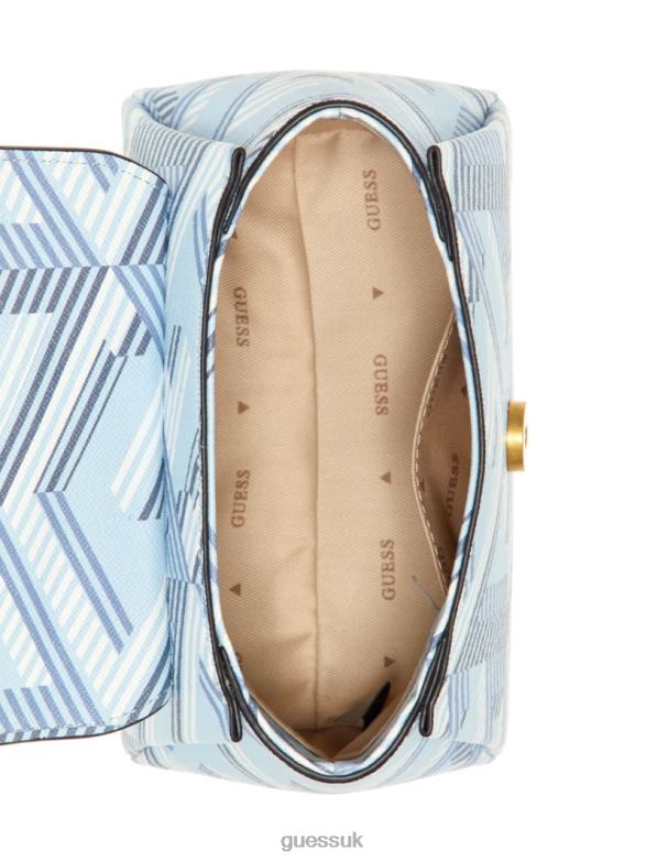 GUESS Women Montreal G Cube Mini Crossbody Ice Blue Logo Bags V28V62774