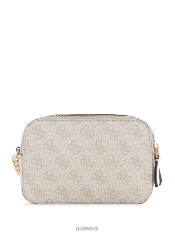 GUESS Women Noelle Quatto G Camera Crossbody Dove Logo Bags V28V62809