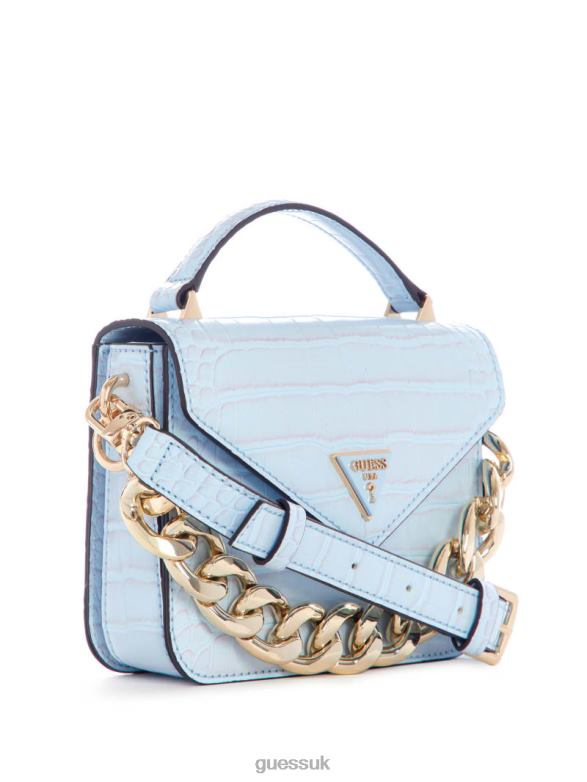 GUESS Women Retour Mini Top Handle Crossbody Powder Blue Bags V28V62861
