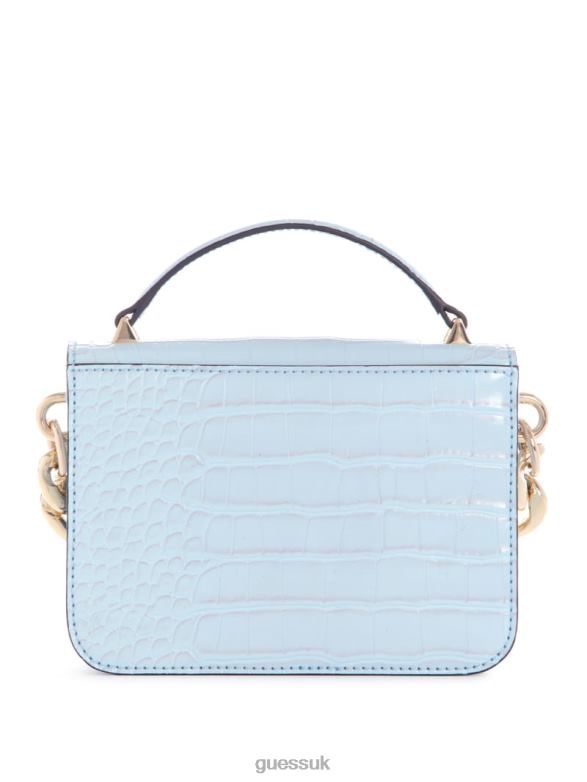 GUESS Women Retour Mini Top Handle Crossbody Powder Blue Bags V28V62861