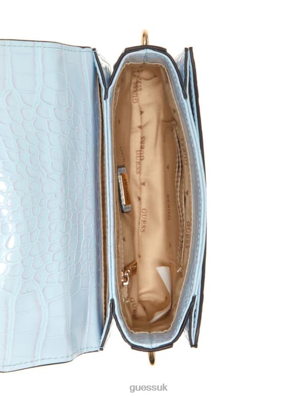 GUESS Women Retour Mini Top Handle Crossbody Powder Blue Bags V28V62861