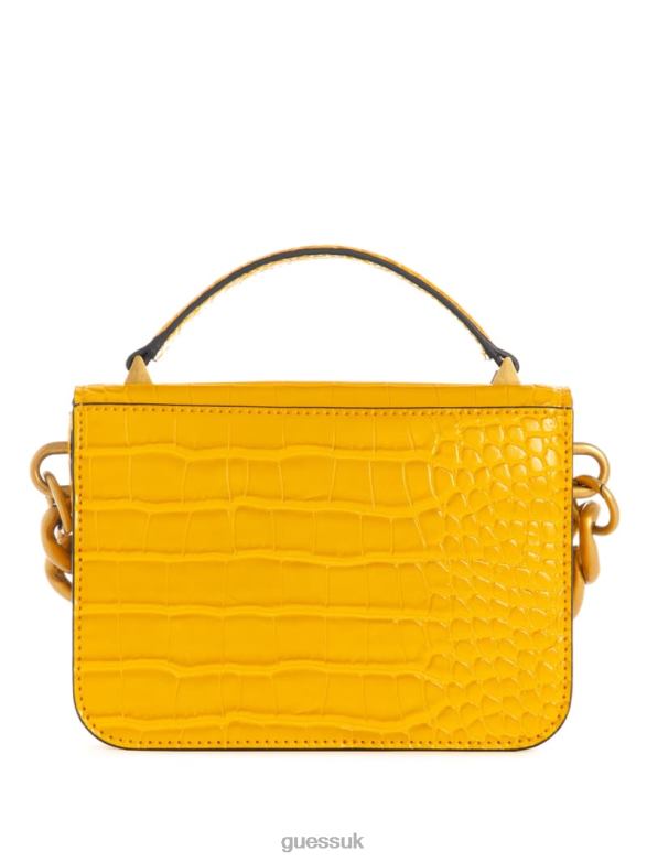 GUESS Women Retour Mini Top Handle Crossbody Yellow Bags V28V62893