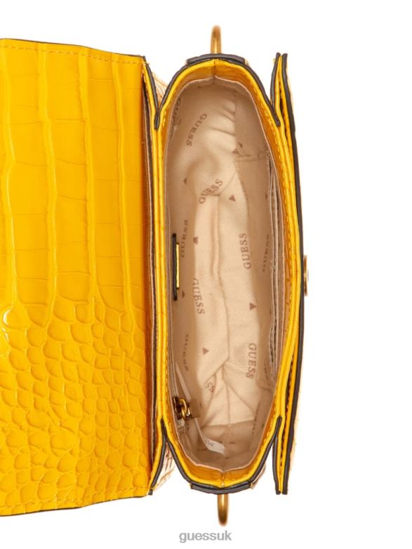 GUESS Women Retour Mini Top Handle Crossbody Yellow Bags V28V62893