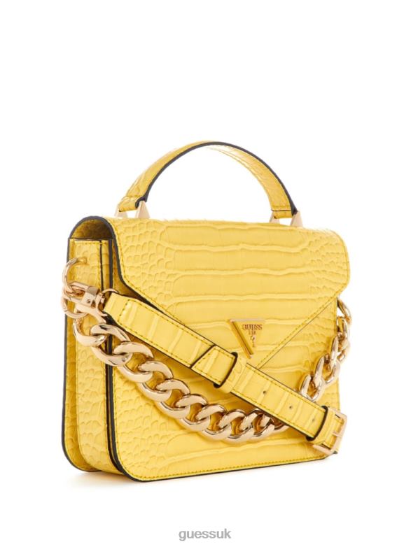 GUESS Women Retour Top Handle Crossbody Yellow Bags V28V62832