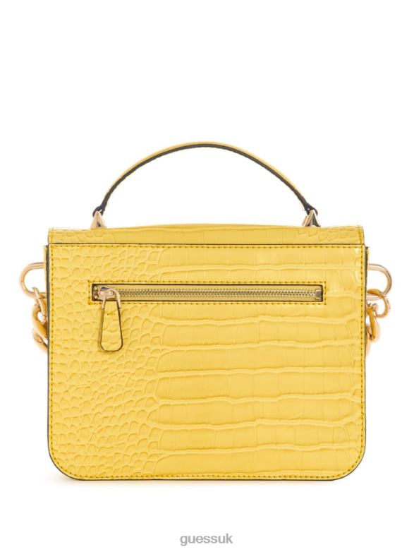 GUESS Women Retour Top Handle Crossbody Yellow Bags V28V62832