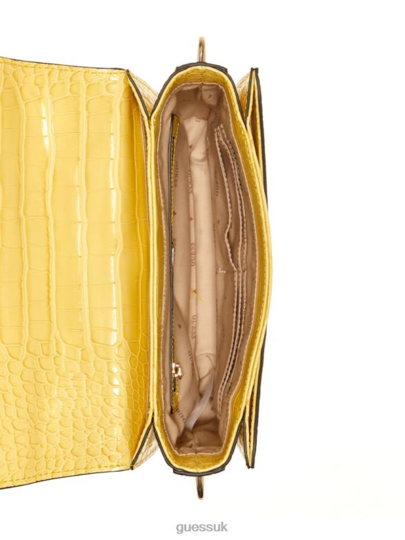 GUESS Women Retour Top Handle Crossbody Yellow Bags V28V62832