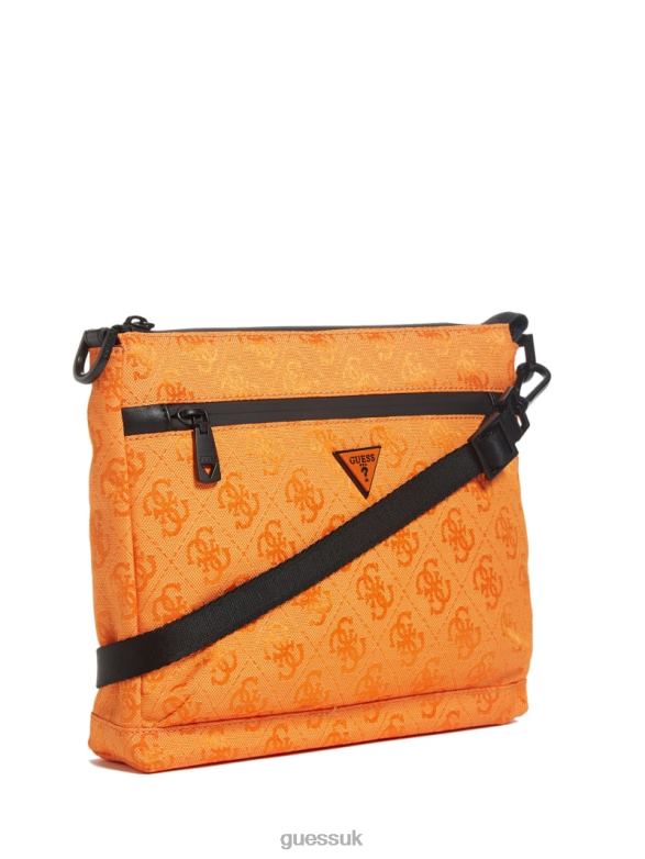 GUESS Women Vezzola Nylon Crossbody Orange Bags V28V63247
