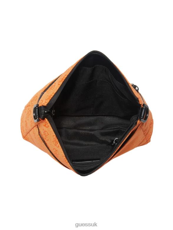 GUESS Women Vezzola Nylon Crossbody Orange Bags V28V63247