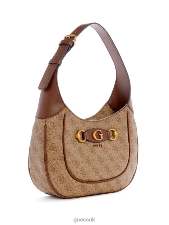 GUESS Women Izzy Quattro G Hobo Bag Light Vintage Bags V28V63009