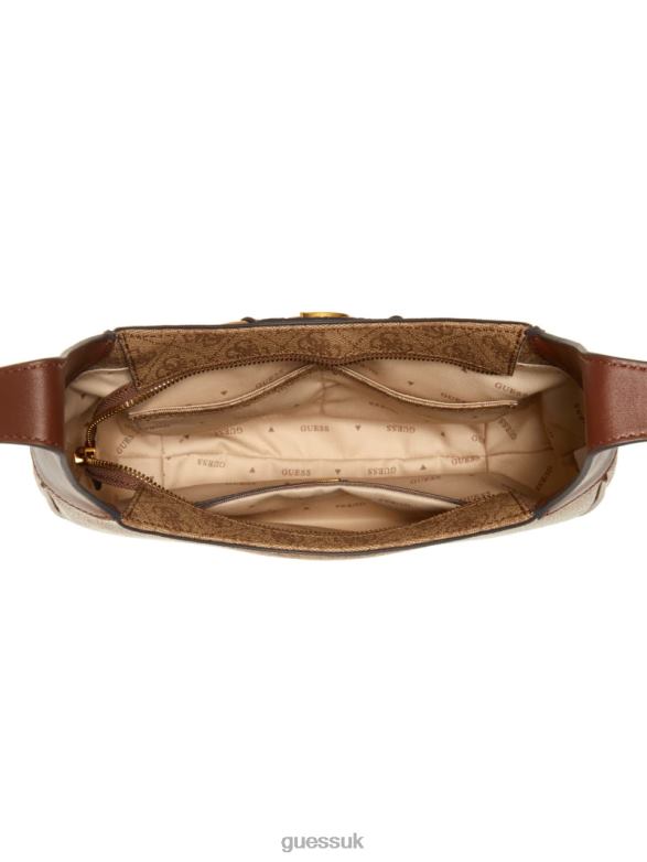 GUESS Women Izzy Quattro G Hobo Bag Light Vintage Bags V28V63009