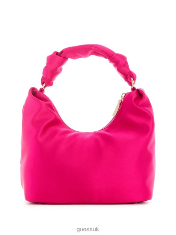 GUESS Women Velina Satin Hobo Bag Light/Pastel Purple Bags V28V63035