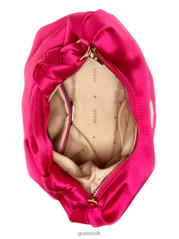 GUESS Women Velina Satin Hobo Bag Light/Pastel Purple Bags V28V63035