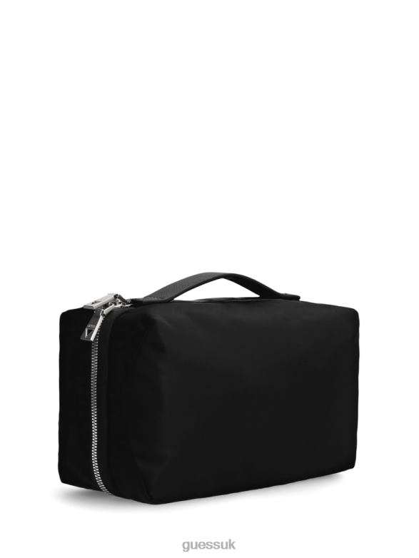GUESS Women Certosa Travel Bag Black Floral Print Bags V28V63201