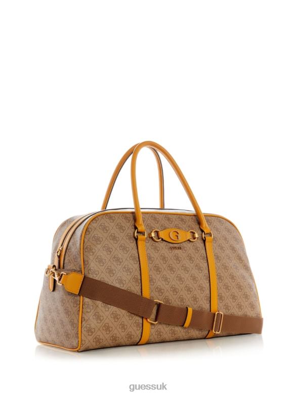 GUESS Women Izzy Weekender Duffle Bag Jaune/Lemon Yellow Bags V28V63189