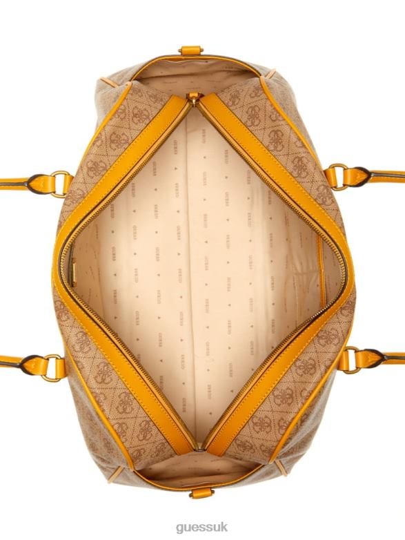 GUESS Women Izzy Weekender Duffle Bag Jaune/Lemon Yellow Bags V28V63189