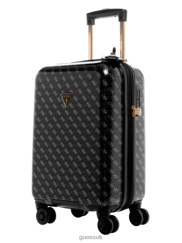 GUESS Women Jesco 8-Wheel Suitcase Coal Multi Bags V28V63180