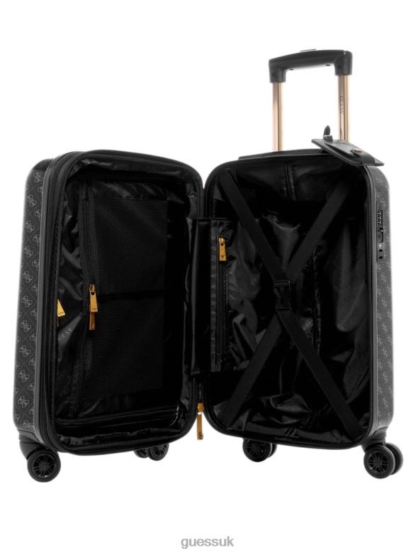 GUESS Women Jesco 8-Wheel Suitcase Coal Multi Bags V28V63180