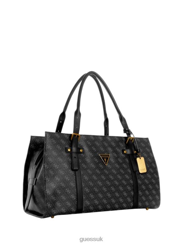 GUESS Women Jesco Weekender Duffle Bag Coal Multi Bags V28V63181