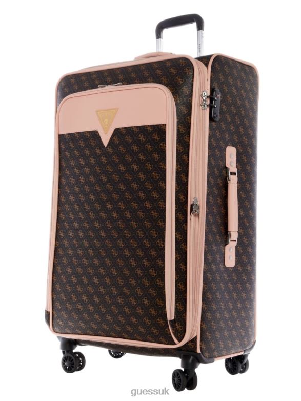GUESS Women Olson Spinner Suitcase Brown Bags V28V63229