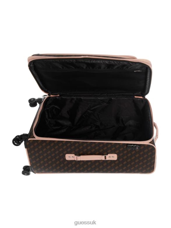 GUESS Women Olson Spinner Suitcase Brown Bags V28V63229