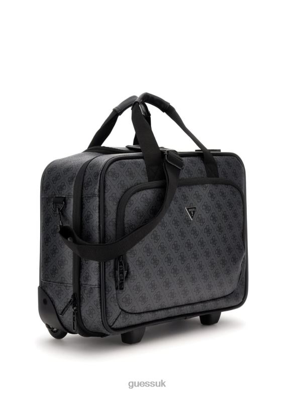 GUESS Women Vezzola Pilot Trolley Travel Bag Coal Multi Bags V28V63171