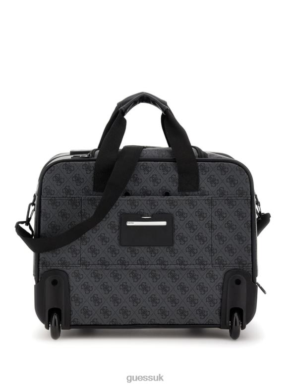 GUESS Women Vezzola Pilot Trolley Travel Bag Coal Multi Bags V28V63171