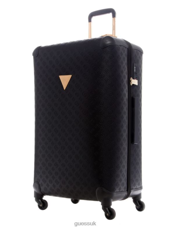GUESS Women Wilder 4-Wheel Suitcase Black Floral Print Bags V28V63230