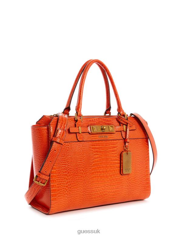 GUESS Women Raffie Carryall Orange Bags V28V63320