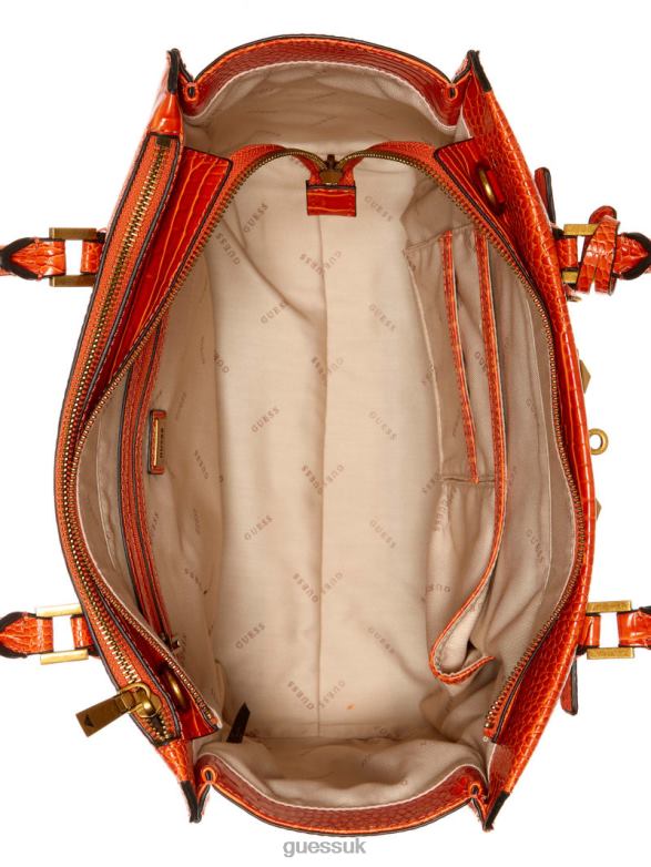 GUESS Women Raffie Carryall Orange Bags V28V63320
