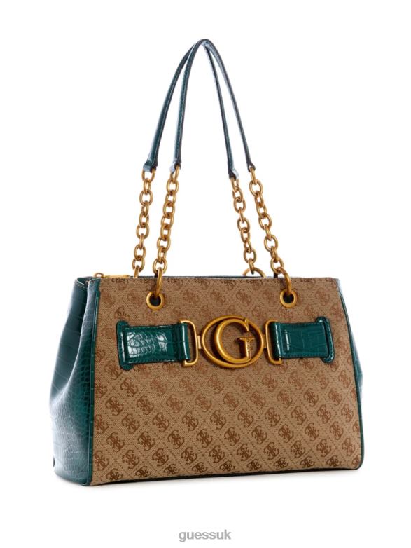 GUESS Women Aviana Luxury Satchel Lgre Bags V28V63113