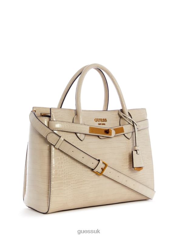 GUESS Women Enisa High Society Satchel Brun/Egyptian Brown Bags V28V63280