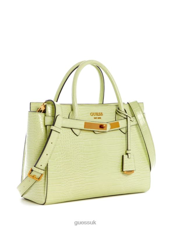 GUESS Women Enisa High Society Satchel Light Gold Bags V28V63306