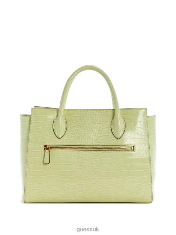 GUESS Women Enisa High Society Satchel Light Gold Bags V28V63306