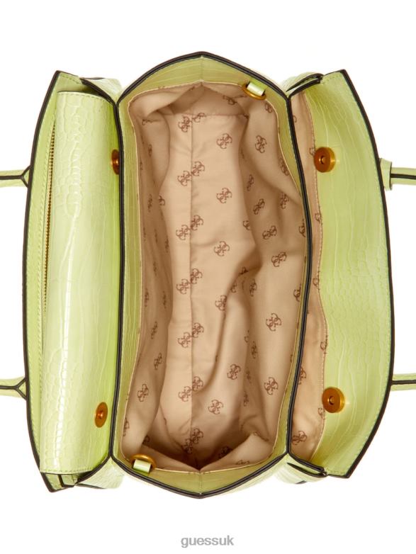 GUESS Women Enisa High Society Satchel Light Gold Bags V28V63306