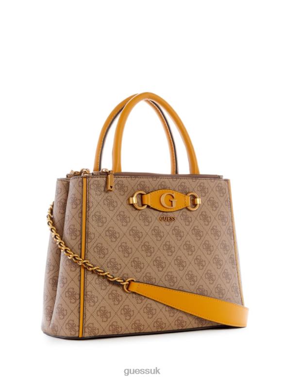GUESS Women Izzy Logo Status Satchel Jaune/Lemon Yellow Bags V28V62892