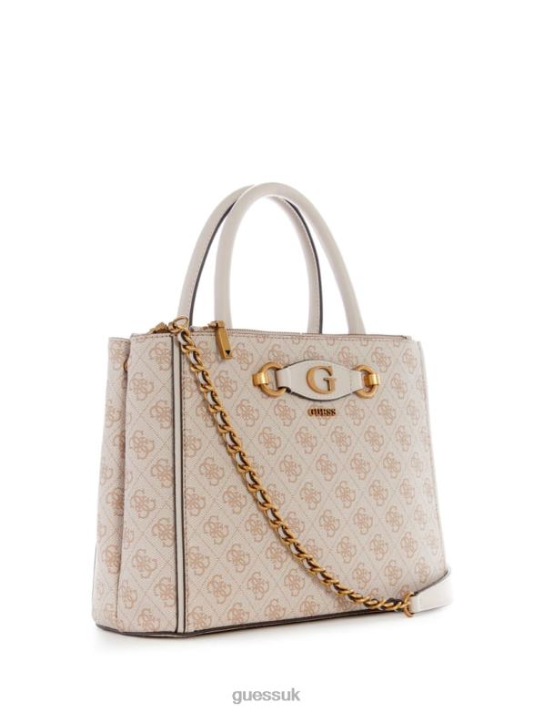 GUESS Women Izzy Logo Status Satchel Steel Bags V28V62839