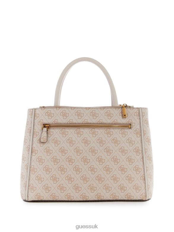 GUESS Women Izzy Logo Status Satchel Steel Bags V28V62839