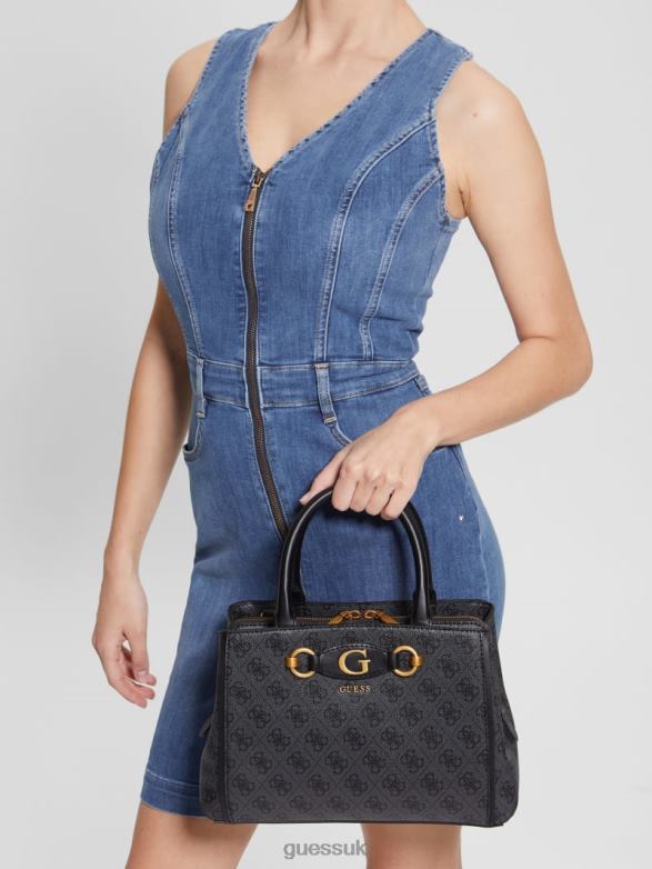 GUESS Women Izzy Quattro G Small Girlfriend Satchel Cloud Wash Bags V28V62791