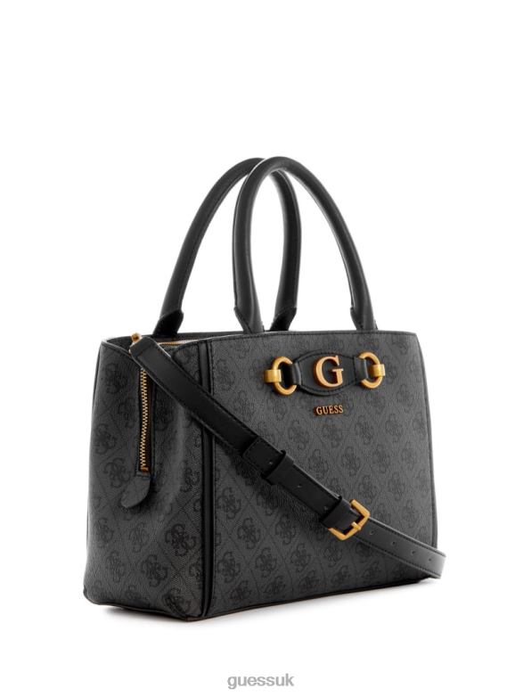 GUESS Women Izzy Quattro G Small Girlfriend Satchel Cloud Wash Bags V28V62791