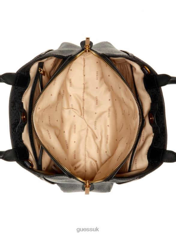 GUESS Women Izzy Quattro G Small Girlfriend Satchel Cloud Wash Bags V28V62791