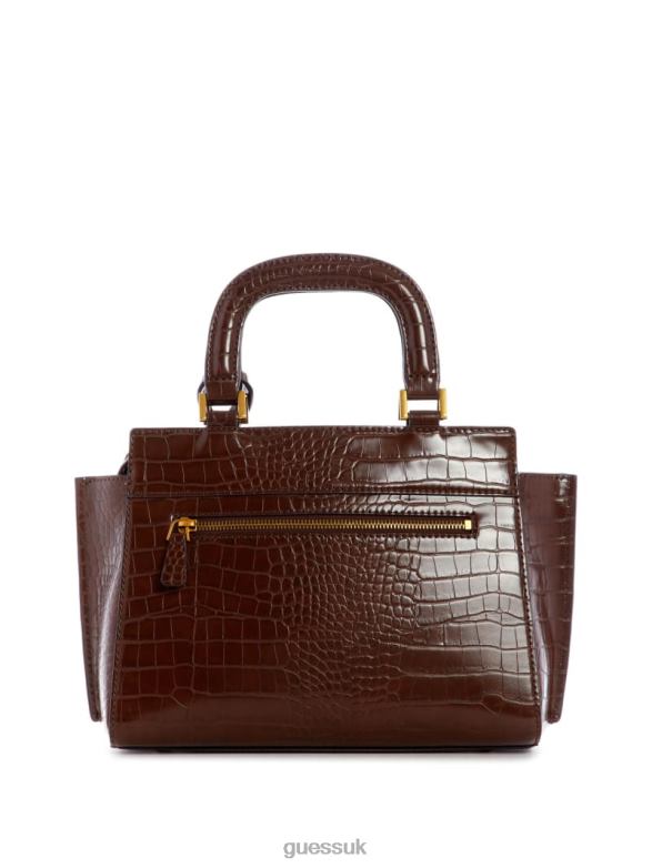 GUESS Women Katey Girlfriend Satchel Brown Bags V28V63274