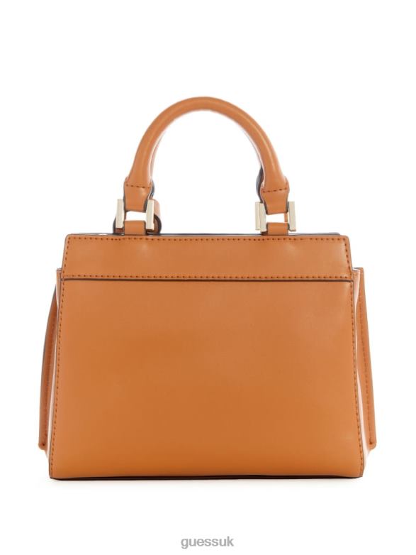 GUESS Women Katey Mini Satchel Cognac Bags V28V62816