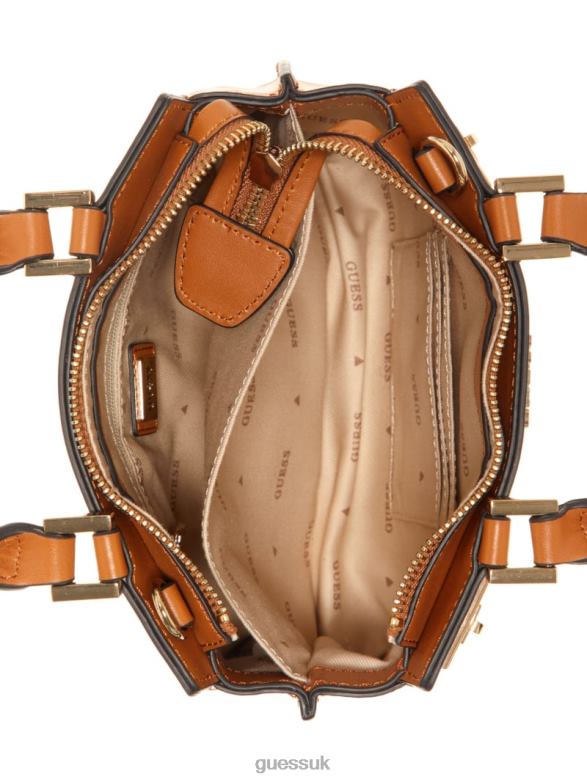 GUESS Women Katey Mini Satchel Cognac Bags V28V62816